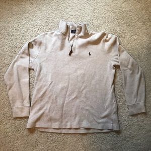 Tan Polo quarter zip